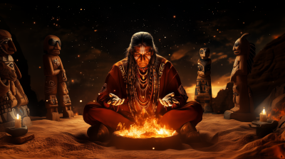 Shaman Embracing the Fire