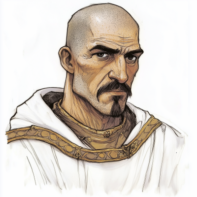 Medieval Priest Portrait