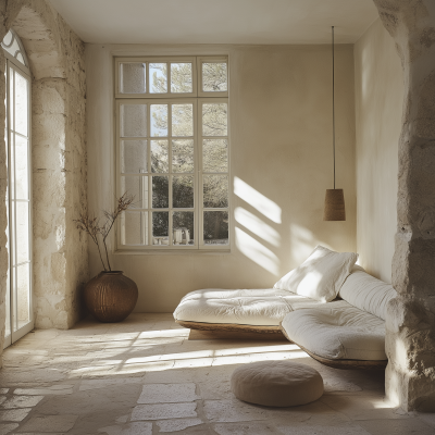 Bright Living Room in French Home