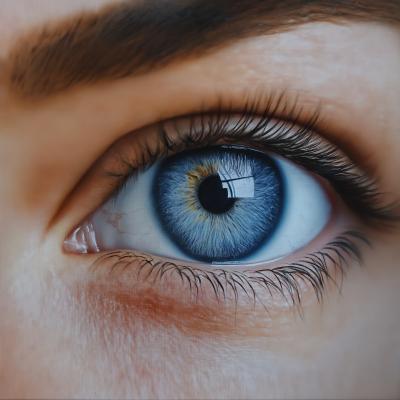 Close-Up of Beautiful Blue Eyes