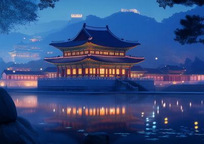 Gyeongbokgung Palace at Night