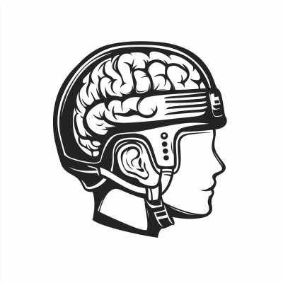 Brain Hockey Helmet Logo