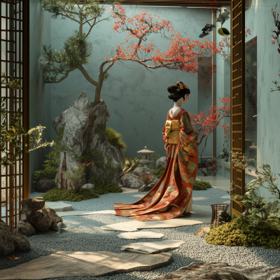 Extravagant Zen Garden Scene