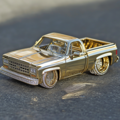 Gold and Diamond Lowrider Pendant