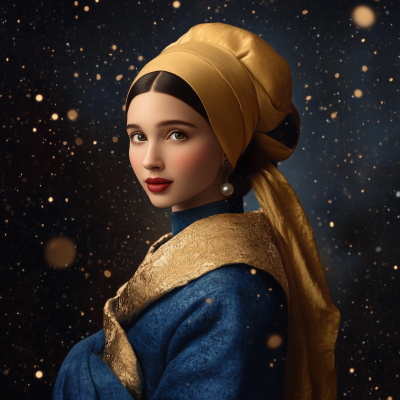 Princess Leah as The Girl with the Pearl Earring