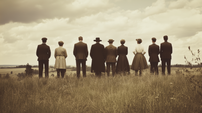 Vintage Gathering on a Field