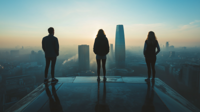 Group of People on the Edge