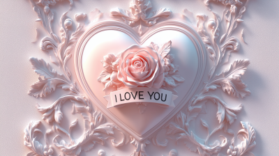 Heart Relief with Rose