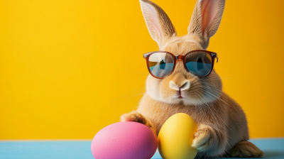 Cool Rabbit with Sunglasses