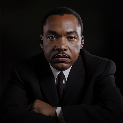 Contemplative Portrait of Martin Luther King Jr.