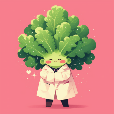 Cute Lettuce Scientist