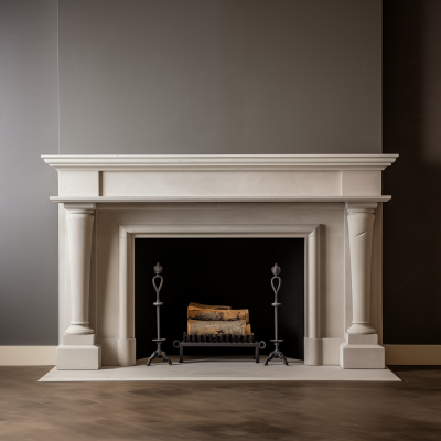 Classic Stone Fireplace Mantel