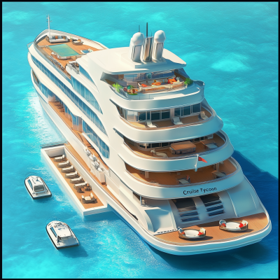 Luxury Cruise Ship Icon