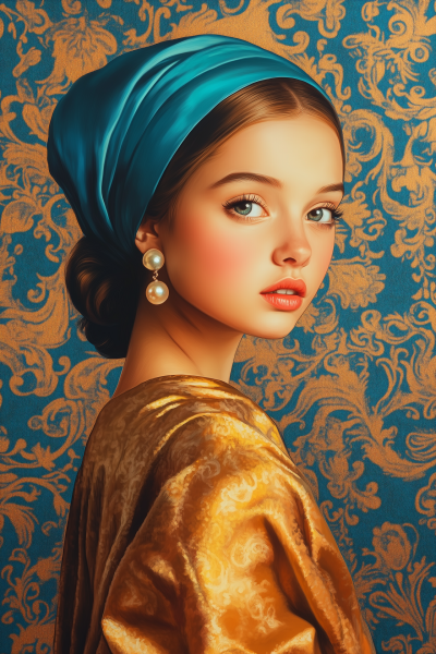 Girl with Pearl Earring in Archie Style
