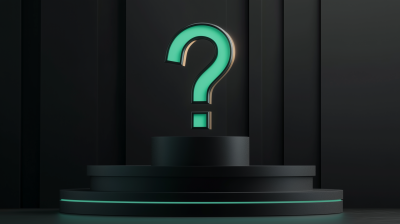 Award Podium with Question Mark