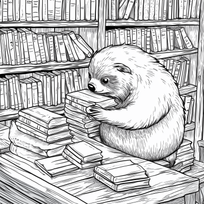 Sloth Bookshop Owner