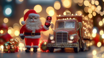 Santa Claus With Christmas Lights