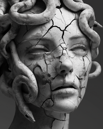 Obsolete Medusa Statue