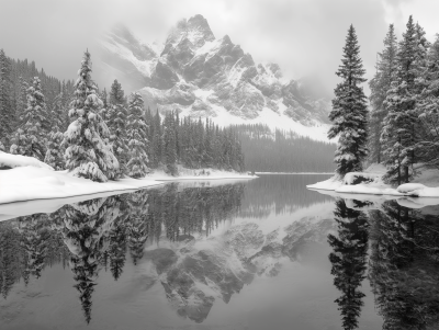 Snowy Canadian Forest