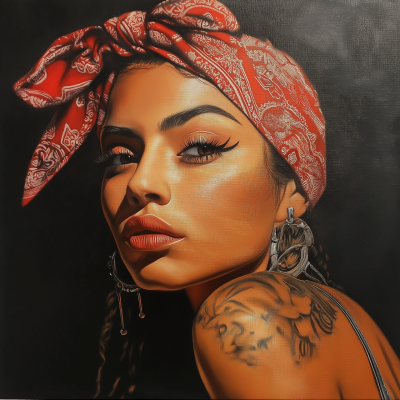 Chicana Woman in Urban Style