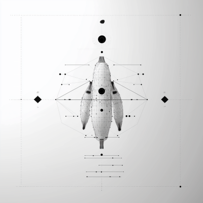 Banana Robot Wireframe