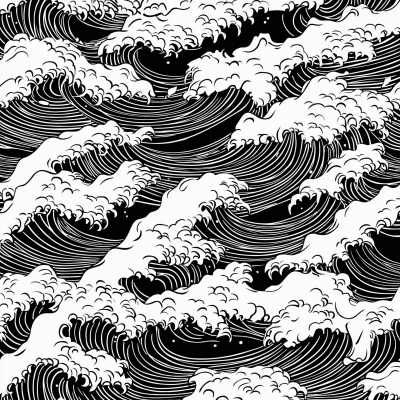 Japanese Patterns Wave