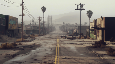 Desolate Street in Hollywood