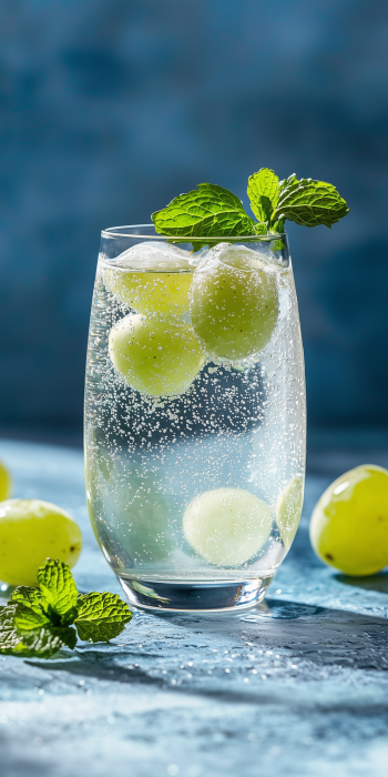 Refreshing Mint Grape Sparkling Water