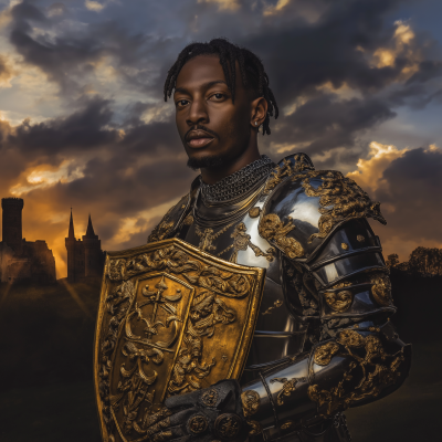 Medieval Knight Rapper Portrait