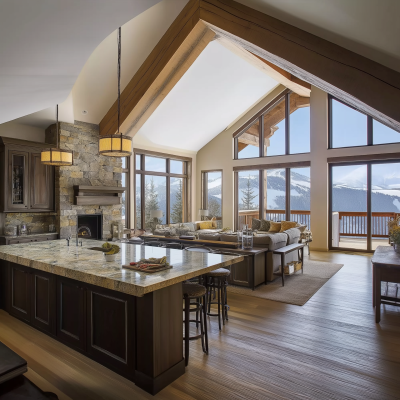 Luxury Mountain House Kitchen