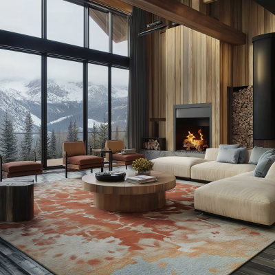 Luxury Mountain House Living Room