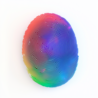 Gradient Fingerprint Illustration