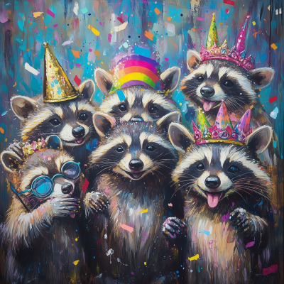 New Year’s Eve Raccoons Party