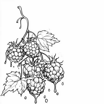 Melting Cloudberries Illustration