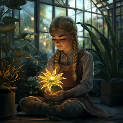 Hogwarts Student in Greenhouse