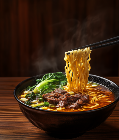 Ramen with Beef and Bok Choy
