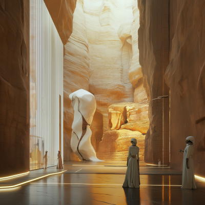 Futuristic Hotel Lobby