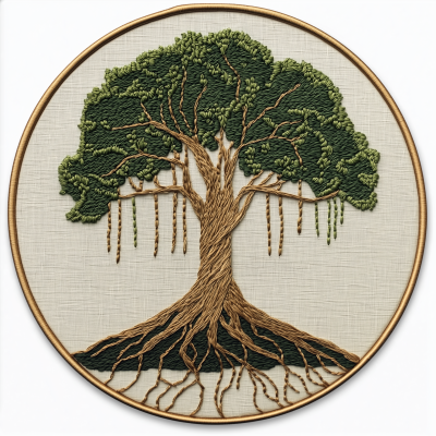 Minimal Banyan Tree Badge