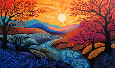 Serene Morning Landscape