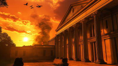 Sunset at Ashmolean Museum