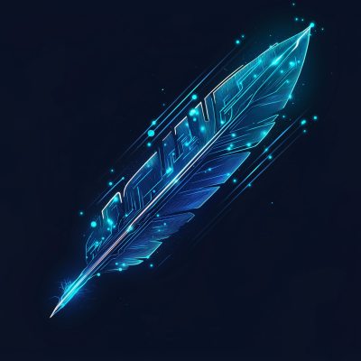 Quill with Colorful Background