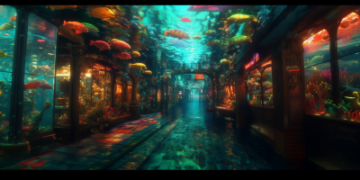 Underwater Cyberpunk City