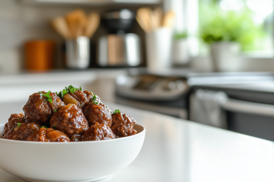 Slow Cooker French Onion Meatballs