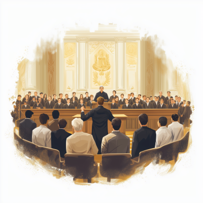 Lawyer in Courtroom