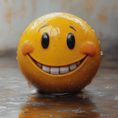 Realistic Laughing Emoji