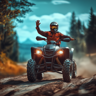Rider on ATV