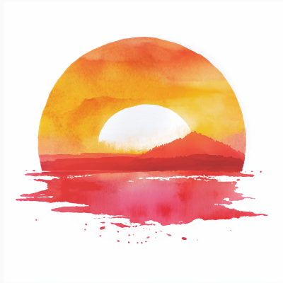 Watercolor Sunrise Logo