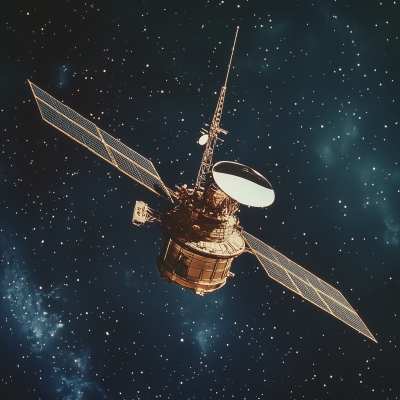 Vintage Satellite in Space