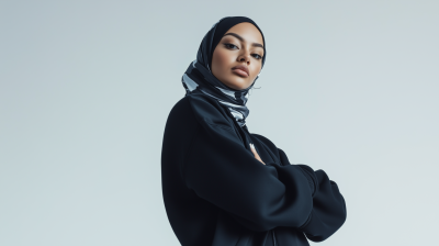 Confident Young Woman in Tracksuit