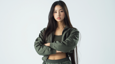 Confident Young Asian Woman in Casual Style